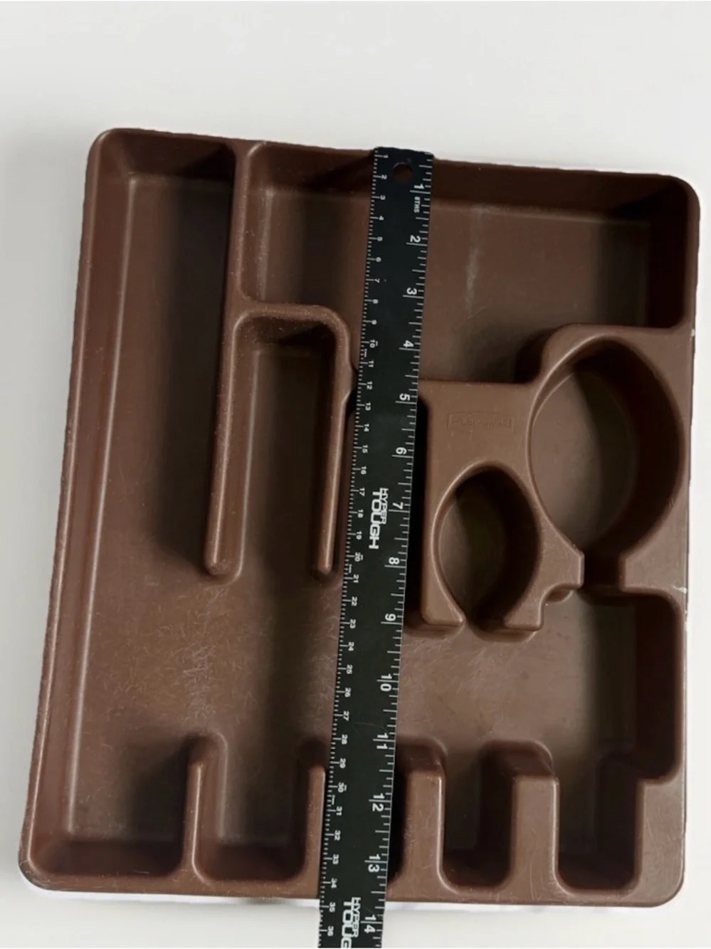 Vtg Rubbermaid Brown Silverware Drawer Organizer Tray 2922 Flatware Utensil 70s